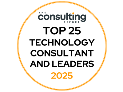 Top 25 Tech Consultants and Leaders Award logo 2025