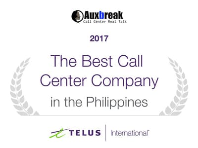 TI Auxbreak Best Call Center Company Award - 2017